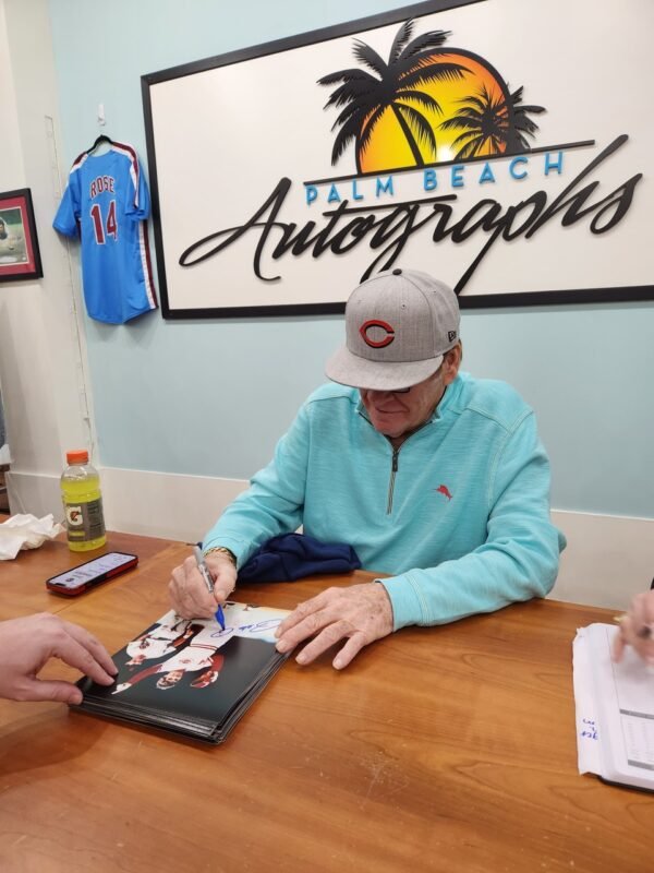 Pete Rose Autographed Cincinnati Reds (4192 Hit) Framed 8x10 Photo with Replica Game Ticket - JSA - Image 2