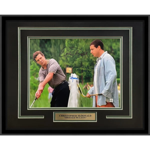 Christopher McDonald "Shooter McGavin" Autographed Happy Gilmore Deluxe Framed 11x14 Photo with Long Quote - Beckett