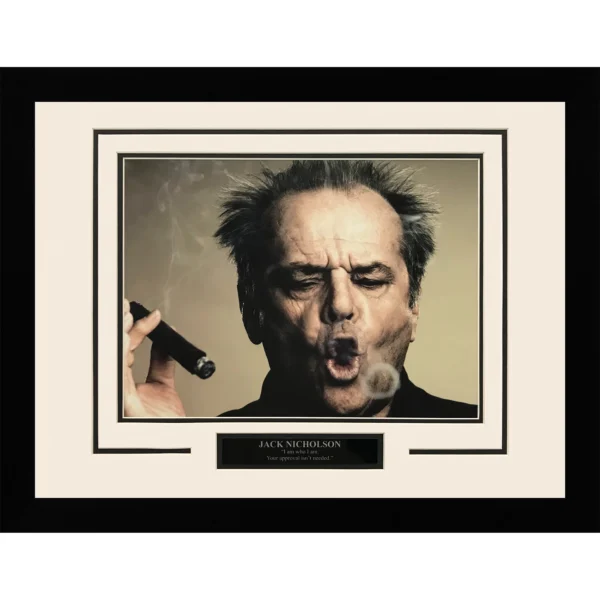 Jack Nicholson "Smoking Cigar" Framed 11x14 Photo with Nameplate