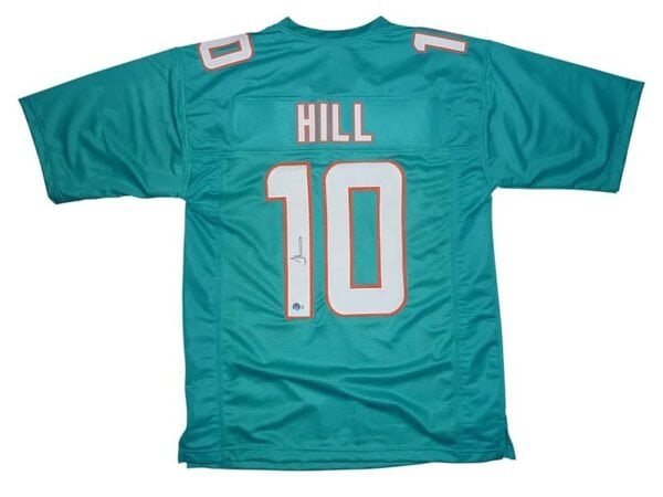 Tyreek Hill Autographed Miami (Teal #10) Custom Jersey - Beckett