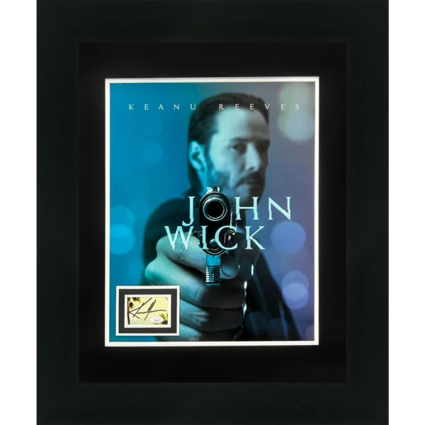 Keanu Reeves Autographed John Wick Deluxe Framed 16x20 Movie Poster Piece JSA