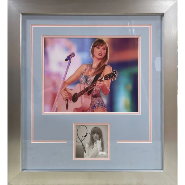 Taylor Swift Autographed Eras Tour Concert 11x14 Photo Deluxe Framed with CD Insert - JSA