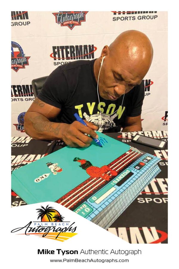 Mike Tyson Autographed Boxing (Nintendo Punchout) 11x14 Photo Deluxe Framed Shadowbox with NES Controller - Image 2